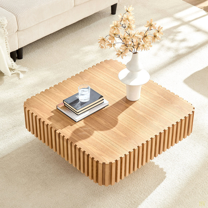 Table basse carrée 31,5 pouces Modern Handcraft, Bois naturel