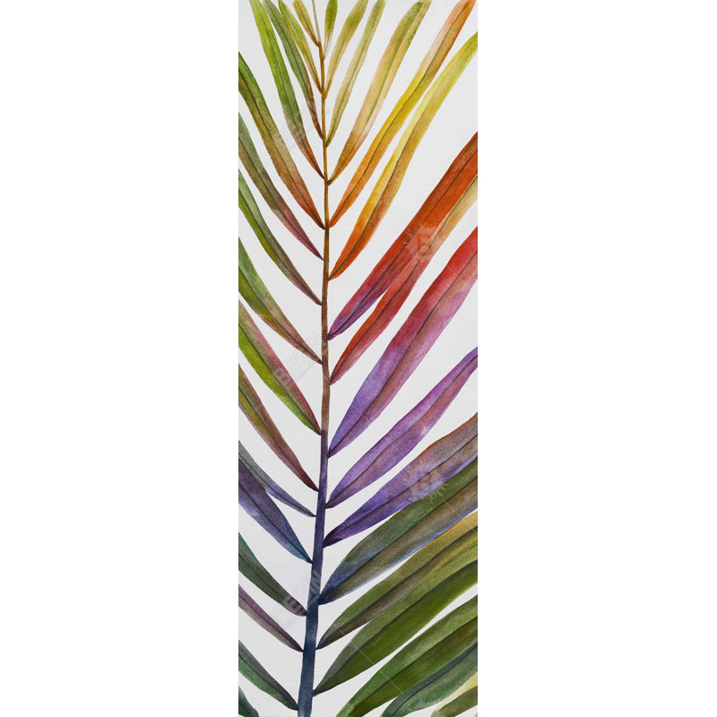 Aquarelle feuille de palmier tropical - Toile exotique