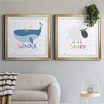 Animal Spots III - Matted and Framed Under Glass, Set of 2, Large Living Room Wall Art