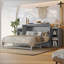 Lit escamotable avec tiroirs et tablettes de rangement spacieux, idéal pour les chambres d'amis ou les chambres compactes-1406257585