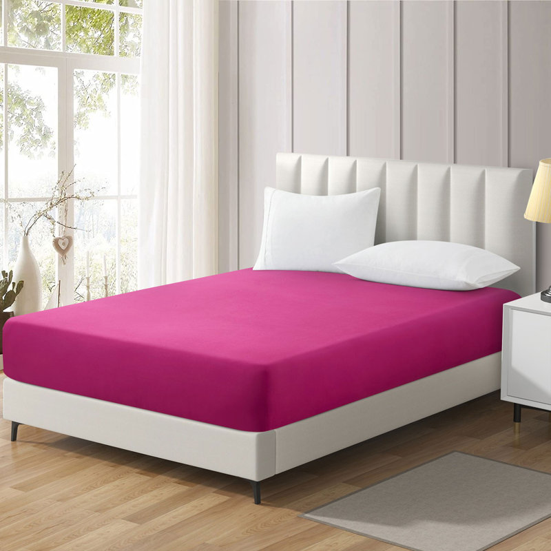 Joshua-Lewis Microfiber Brushed Fitted Sheet, Single (3'), Pink