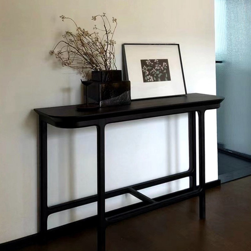 Modern Chinese-style solid wood console table, 31.5" H x 47.2" W x 15.7" D