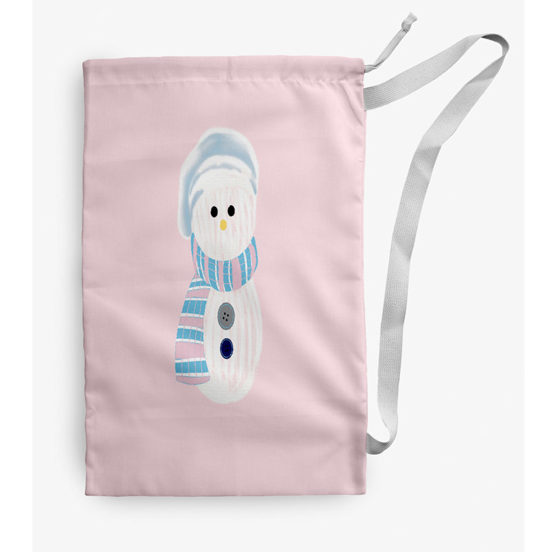 Fabric Laundry Bag with Handles, Medium (36" H x 28" W), Pink