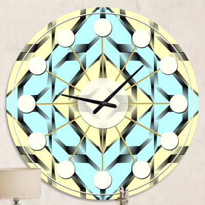 Ornement tendance noir et blanc - horloge murale moderne Mid-Century