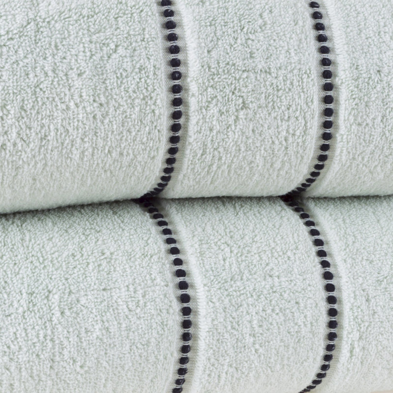 Braswell 2-Piece Luxury Cotton Towel Set - Quick Drying 100% Zero Twist Cotton Bath Towels, Seafoam