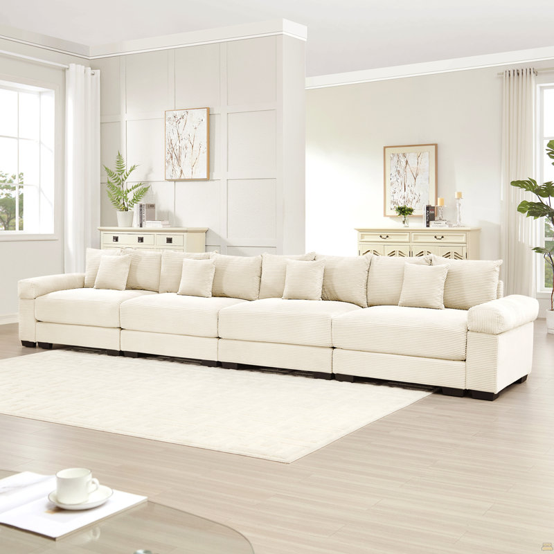Canapé modulaire surdimensionné de 170 po Cloud, Crème