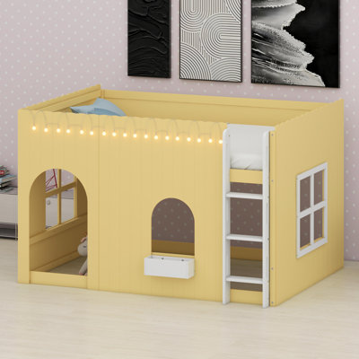 Modern High Sleeper Bed with Ambient LED String Lights