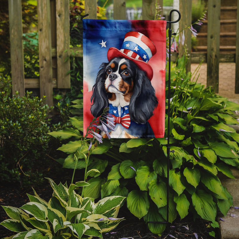Drapeau patriotique du jardin américain, Black Cavalier Spaniel