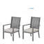 Ensemble de 4 chaises de patio en aluminium toutes saisons de 23 po avec coussins gris épais et structure grise-2010306662