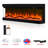 3 Sided Glass Electric Fireplace Multicolors,Inserts And Remote&App Control,Heater And Multicolors Flame Effect Combination,DIY Log&Crystal Combination-1155432922
