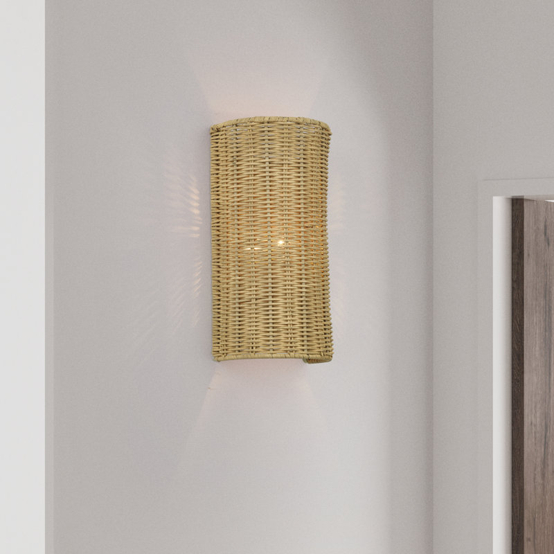 Applique murale 1 lumière feuille d'or antique Weavington, 1, H 11 po x l 5,25 po x P 3,95 po