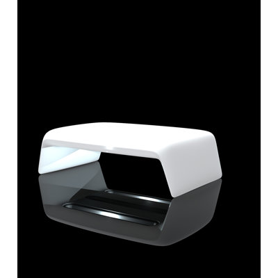 Table basse soufflée en résine - 47,25 po x 31,25 po - DEL RVB