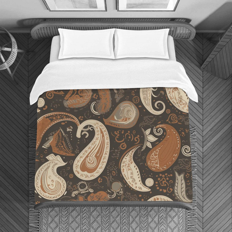 Paisley Bedding, Queen Duvet Cover
