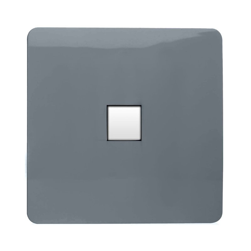 Trendi Switch 1 Gang RJ45 Cat 5e PC Ethernet Socket, Warm Grey