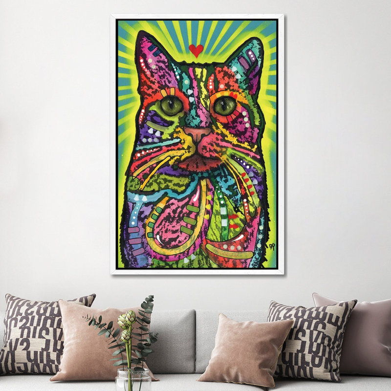 Jerry 1 Piece Wall Art on Canvas, 152.5 cm H x 101.5 cm W, White Floater Frame