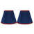 Navy Blue with Burgundy Trim