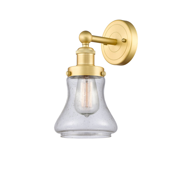 Chickasha Armed Sconce, Seedy, Satin Gold
