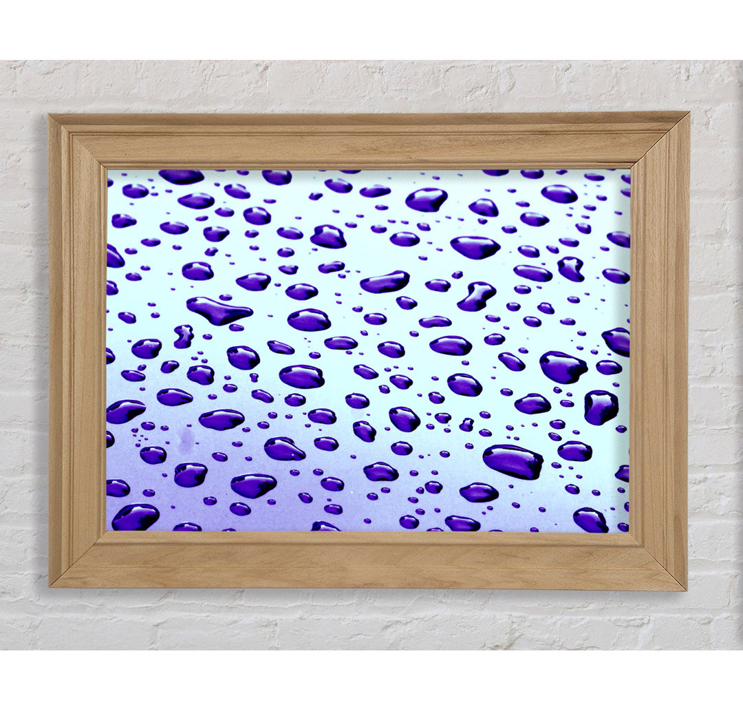 Gerahmtes Wandbild Purple Raindrops