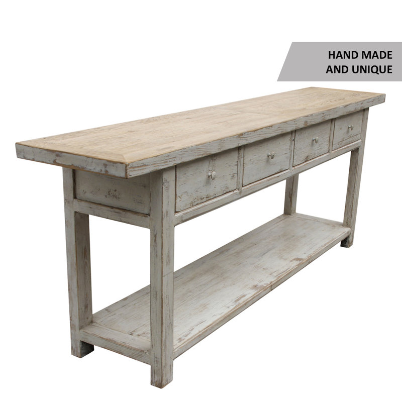 Defranco 91'' W Solid Wood Console Table