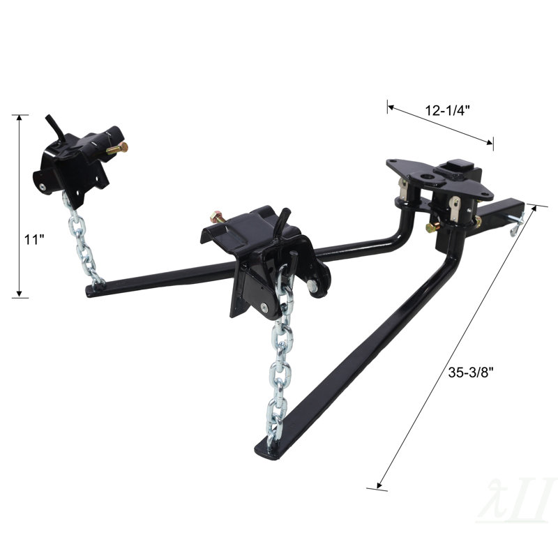 1,2000lb Weight Distribution Hitch with Height Adjustable Forged Shank