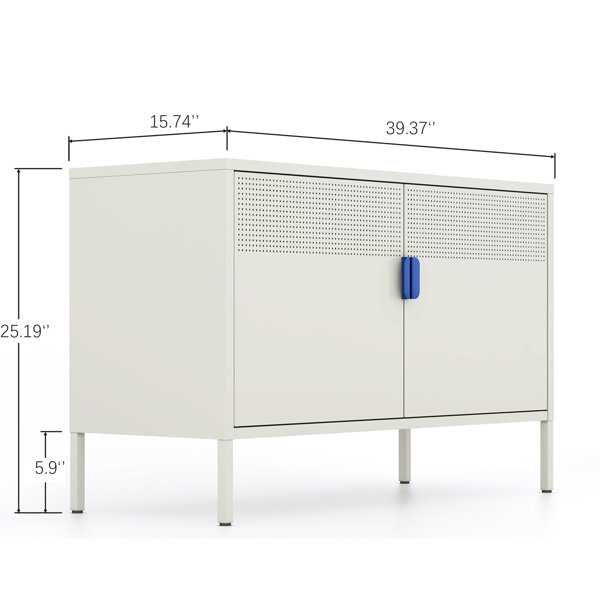 Latitude Run® Metal Storage Cabinet With Lock, Free Standing