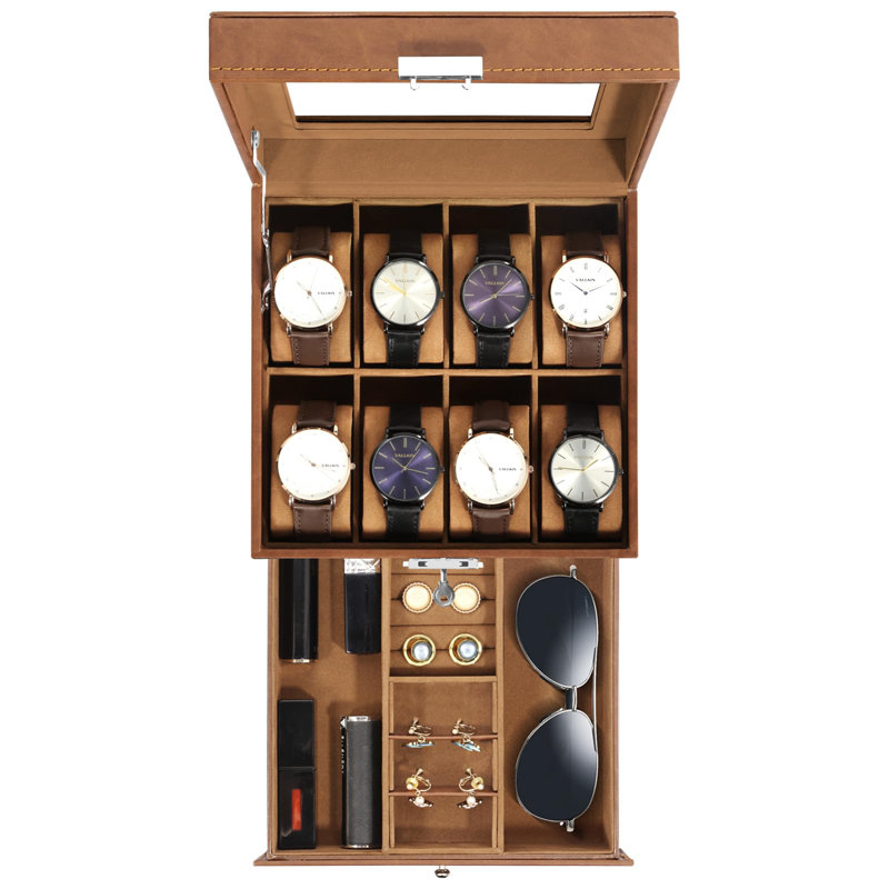 Leather Watch Box +, Brown
