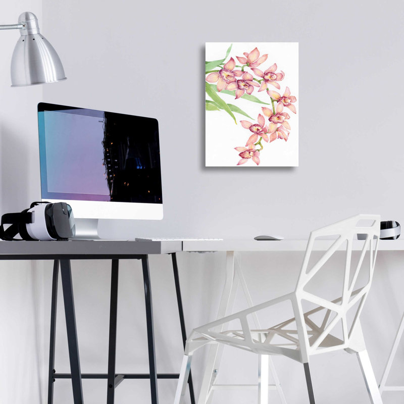 «Exotic Flowers III» par Tim O'Toole, art mural en verre acrylique, H 16 po x l 12 po x P 0,13 po