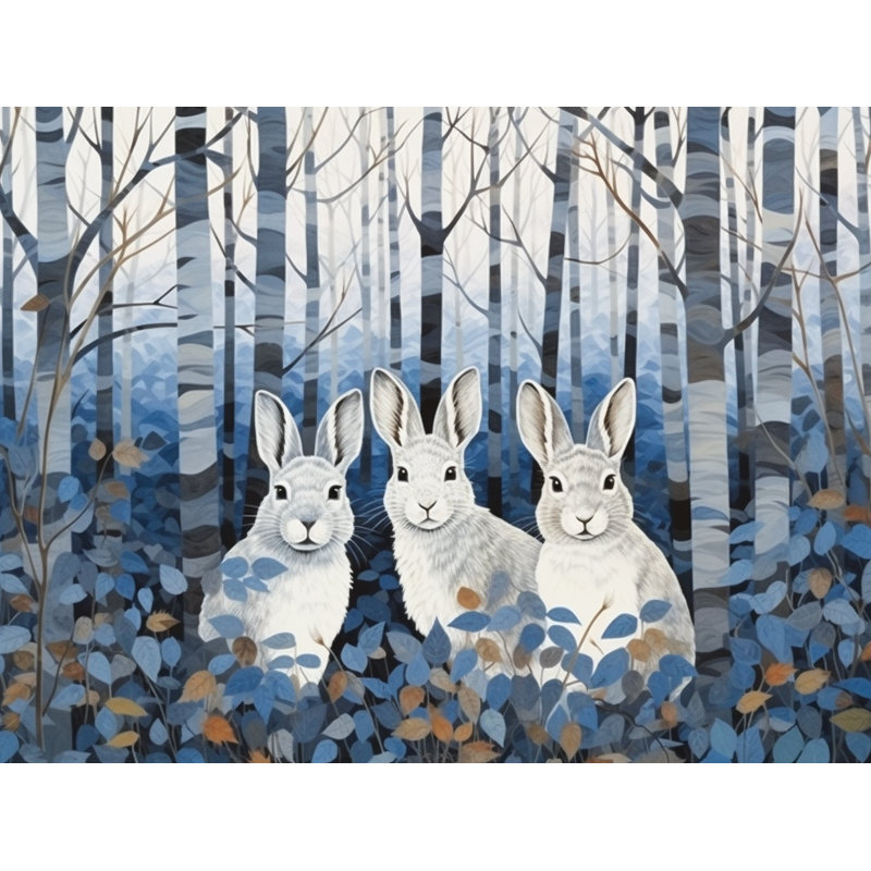 Bunny Animal Blue Bedding, King Comforter