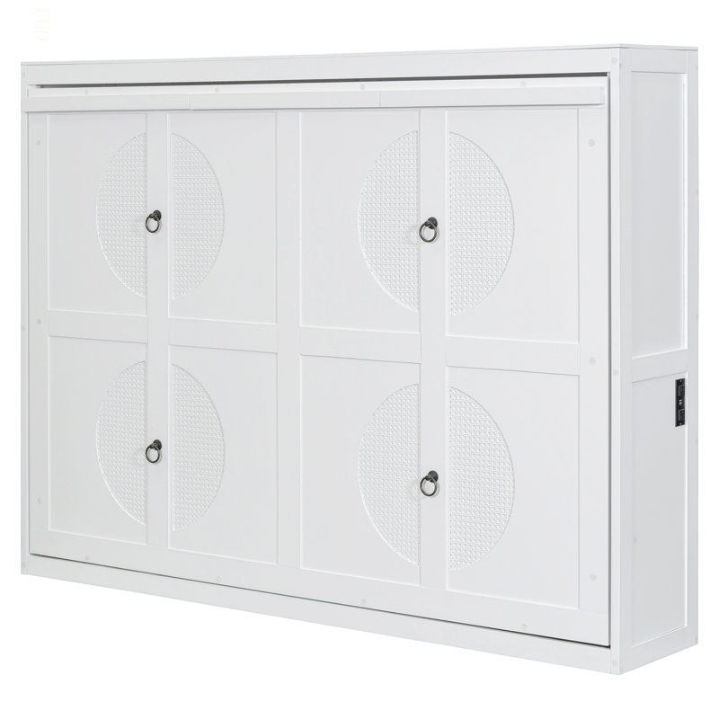 Lit escamotable double pleine grandeur, Double, Blanc