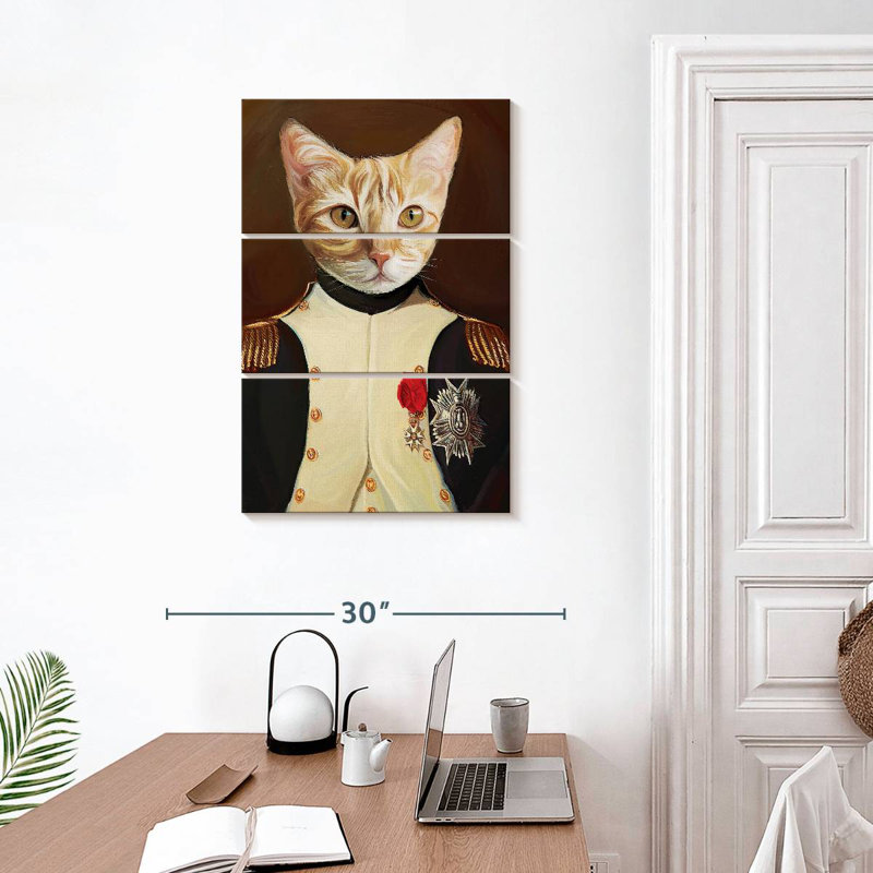 Ketti Portrait de chat Napoléon, H 32 po x l 20 po