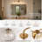 Ulah 3-Light Dimmable Metal Vanity Light with Glass Shades 