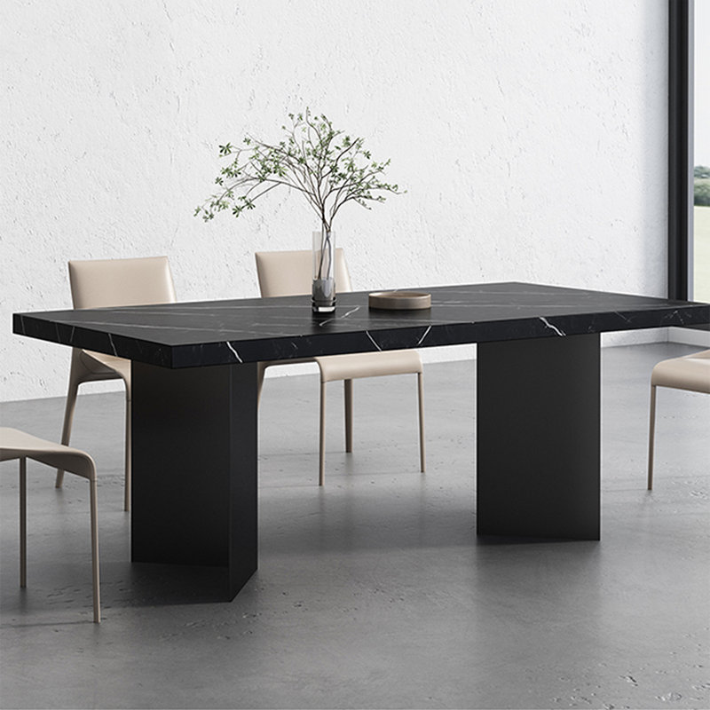 Faux Marble Top Dining Table, 31.49" W x 63" L