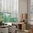 72-foot-tall, wood-coloured, double-door bamboo high-capacity storage cabinet for main living spaces such as dining rooms, bedrooms, and living rooms