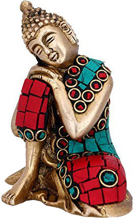 Bouddha pensif, ses robes façonnées