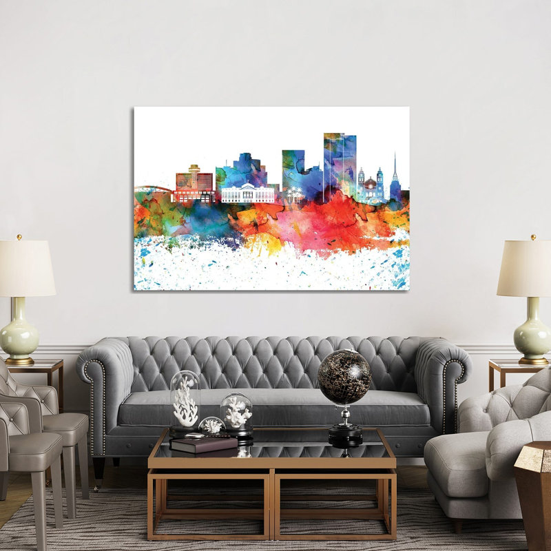 Phoenix Skyline - Wrapped Canvas Painting, 152.5 cm H x 101.5 cm W