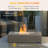 Tabletop Fireplace, 13" Concrete Alcohol Fireplace With Stainless Steel Lid For Indoor And Outdoor, 0.04 Gal Max 195 Sq. Ft., Light Grey
