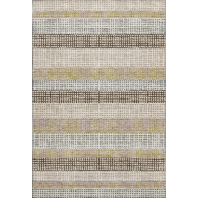 Premium Machine Washable Ariel AMF2008 Stripes Rug
