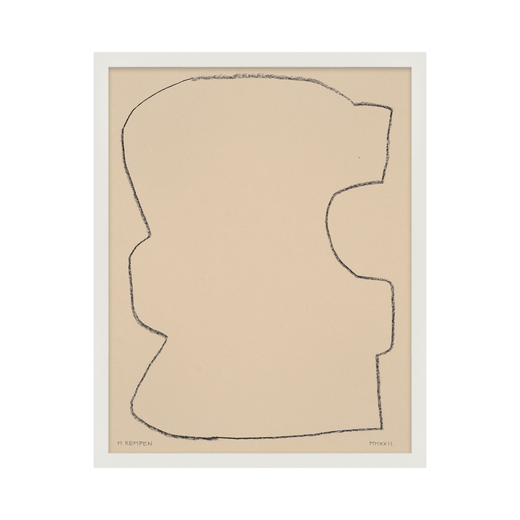 Outlines 9 by Michael Kempen, White Framed, 40" W x 50" H