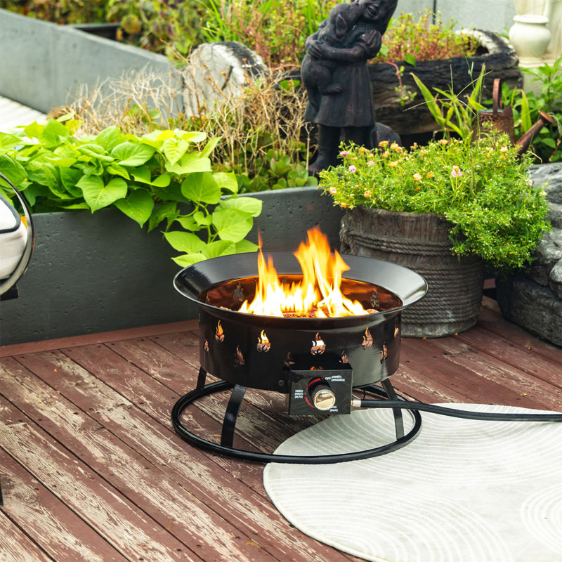 Mini Fire Pit Outdoor Portable Fire Pit Steel Camping Fire Pit With Lava Rocks