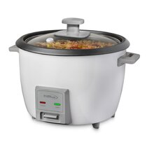 Brentwood TS-700BK 4-Cup Uncooked/8-cup Cooked Rice Cooker and Food Steamer, Black