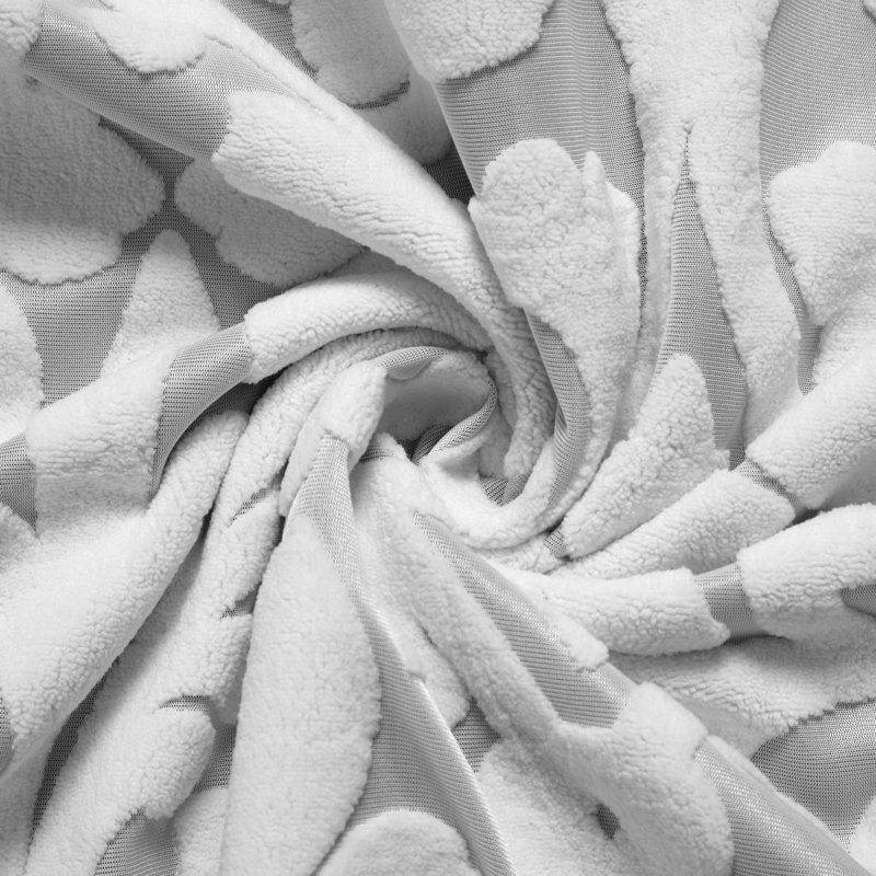 Ensemble d'édredon 7 pièces Adoria, Édredon de grande taille et 6 pièces supplément, Blanc / Gris