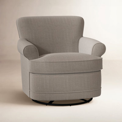 Maxton Cotton Upholstered Swivel Armchair
