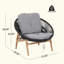 Chaise longue d'extérieur en osier de style papasan, osier avec coussin-1925662457