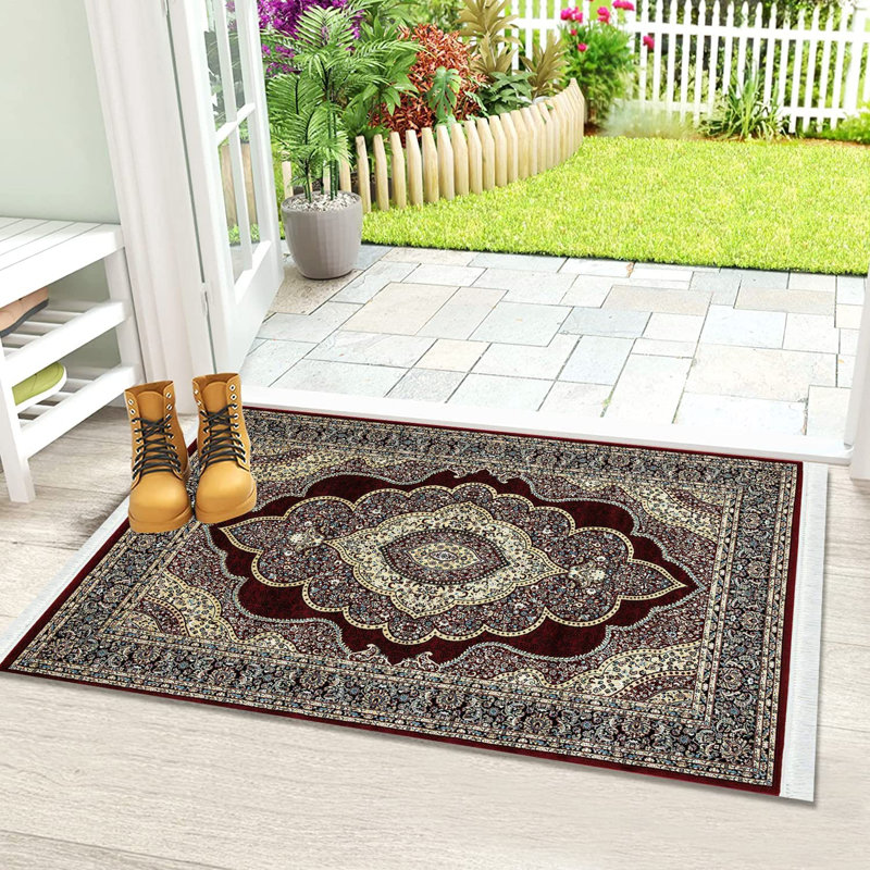 Aubreonna Floral Area Rug, Rectangle 60 x 110cm