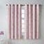 Cotton Blend Semi Sheer Curtain Panel Pair
