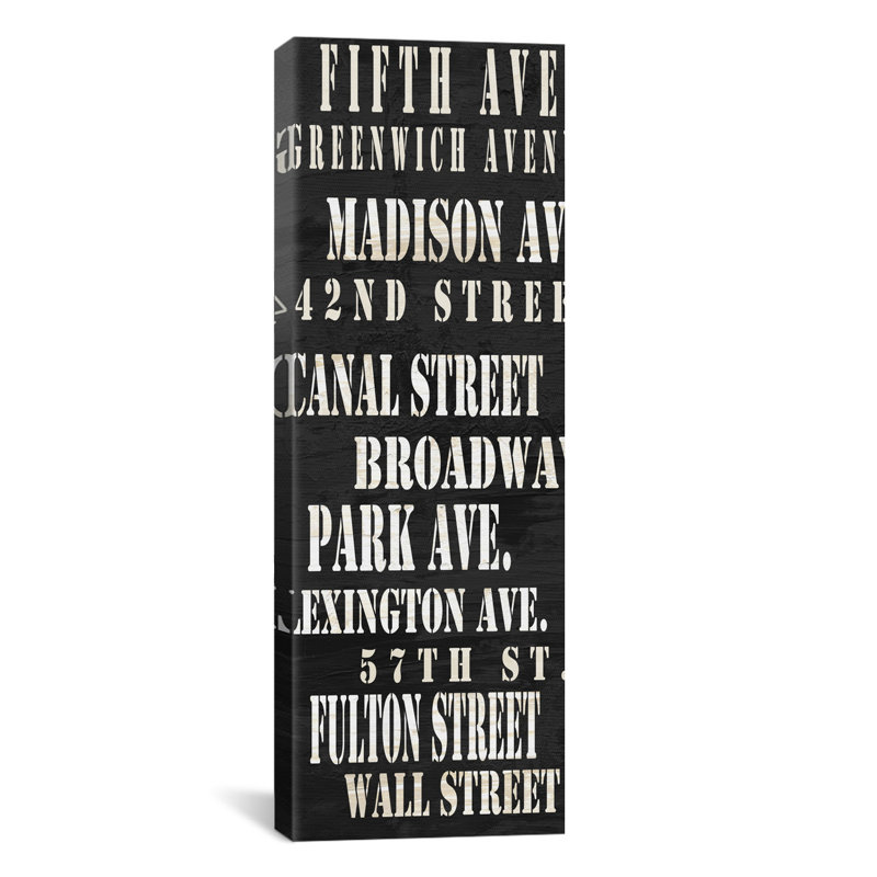 « willow way streets from way studios, inc », art textuel sur toile, H 36 po x l 12 po x P 1,5 po