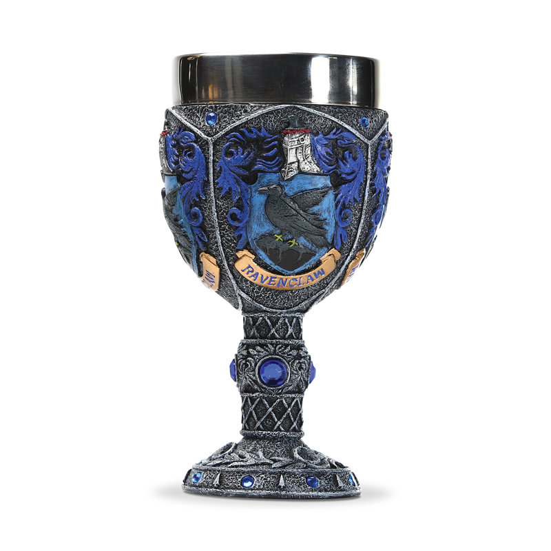 Ravenclaw Blue and Black Decorative Goblet with Stainless Steel Rim