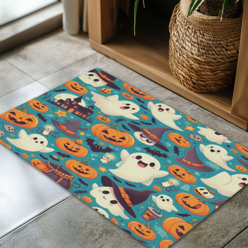Tapis tressé Pumpkin Phantoms, Rectangulaire 3 pi x 5 pi