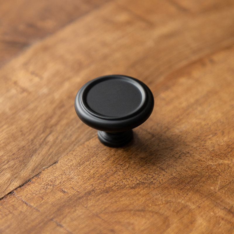 Berkshire Collection Round Knob - 1-1/2 " Diameter Cabinet Knob- Farmhouse Hardware for Drawers & Cabinets, Matte Black