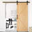 HomLux 8ft Heavy Duty Sturdy Sliding Barn Door Hardware Kit, Smoothly and Quietly, Easy to Install and Reusable - Fit 1 3/8-1 3/4" Thickness & 48" Wide Door Panel, Black(J Shape Hanger) Standard Single Track Barn Door Hardware Kit